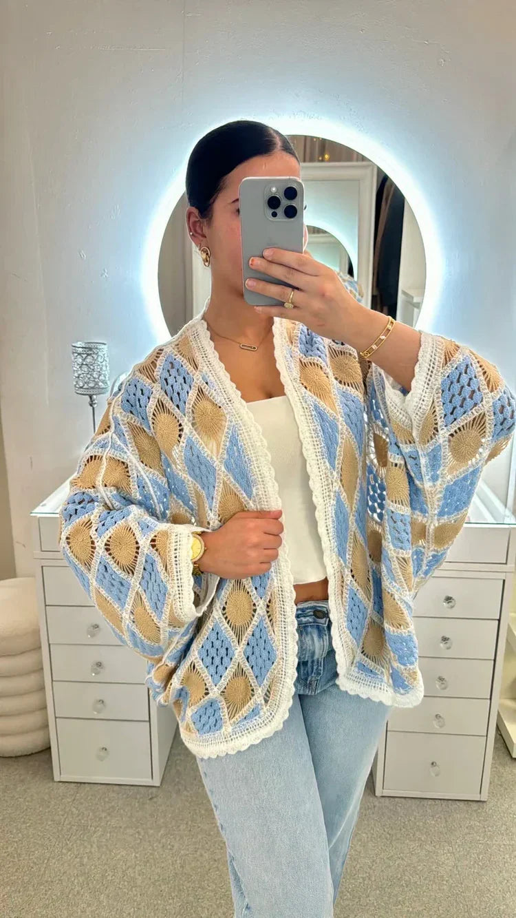 Crochet Cardigan with Lacing Closure