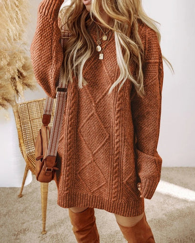 JUNO CABLE-KNIT JUMPER DRESS