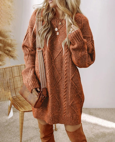 JUNO CABLE-KNIT JUMPER DRESS