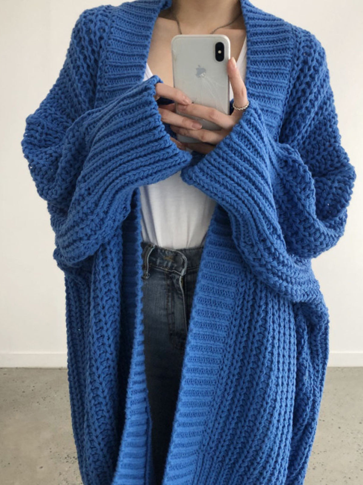 Oversized Split Knit Outerwear