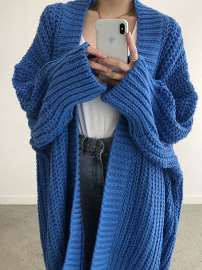 Oversized Split Knit Outerwear