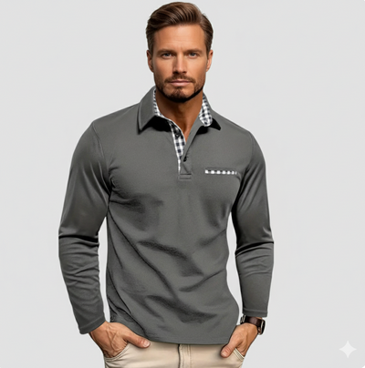 CALVERTON LONG-SLEEVE POLO