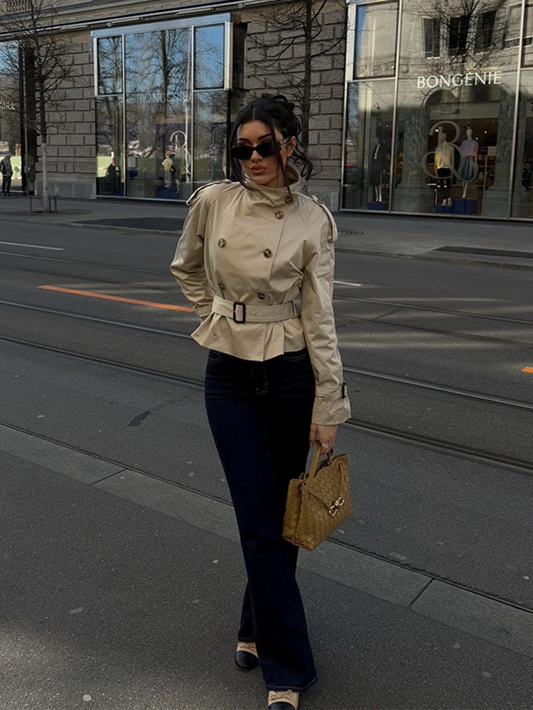 Adele Cropped Trench Coat