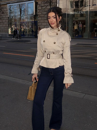 Adele Cropped Trench Coat