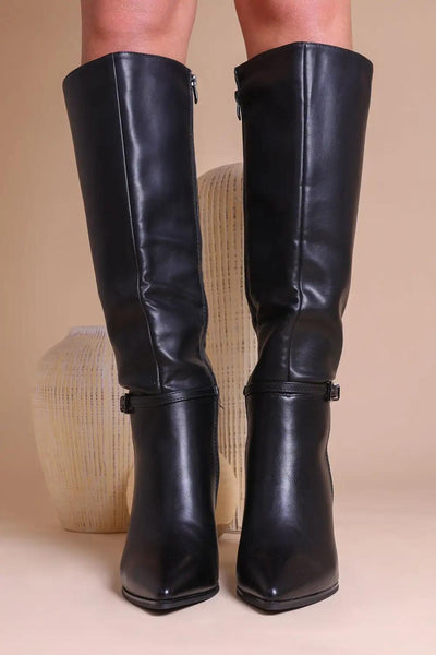 Nirvana Knee Boots with Block Heel