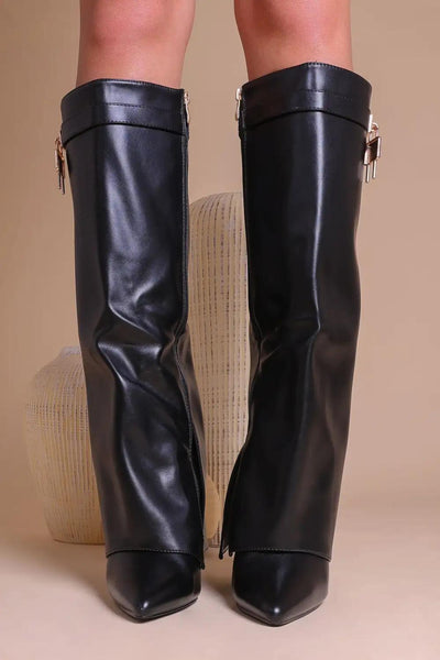 Isalie Boots with Lock Detail