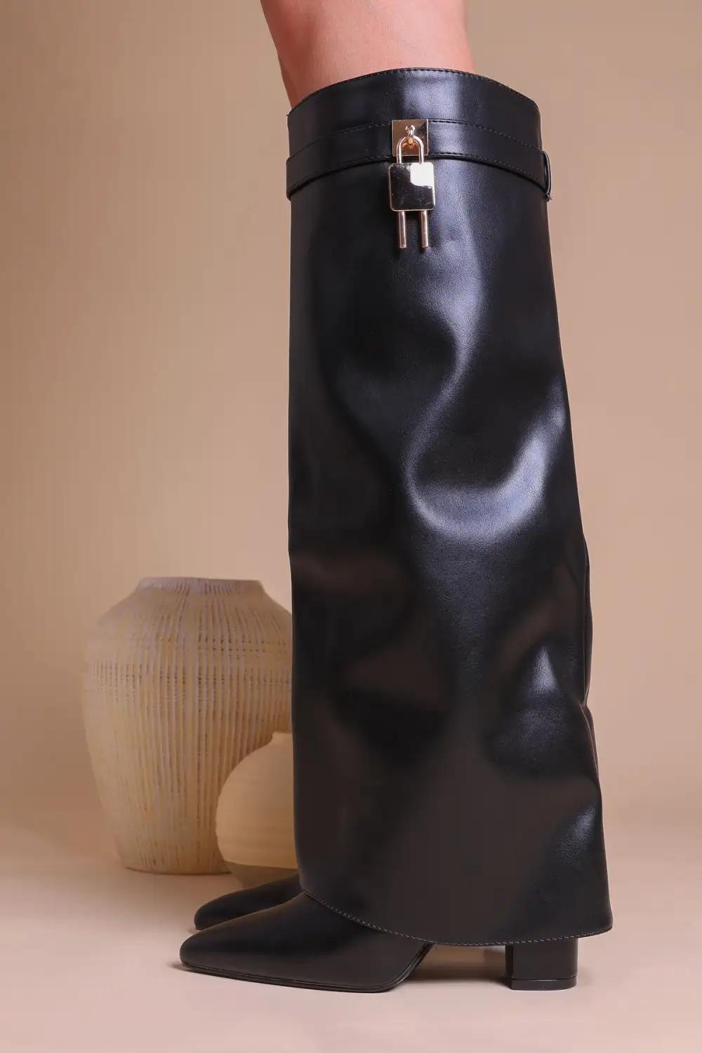 Isalie Boots with Lock Detail