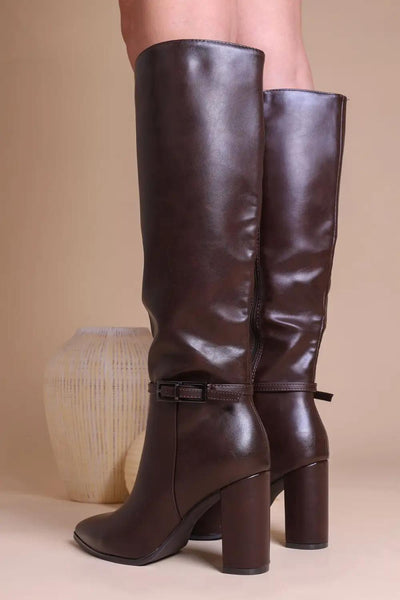 Serina Knee Boots with Block Heel