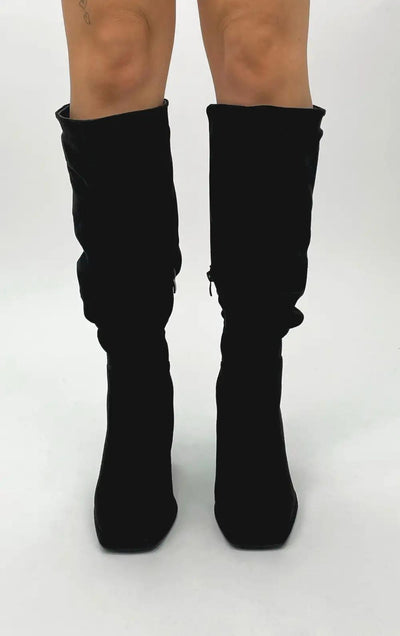 Calista Knee Boots with Block Heel